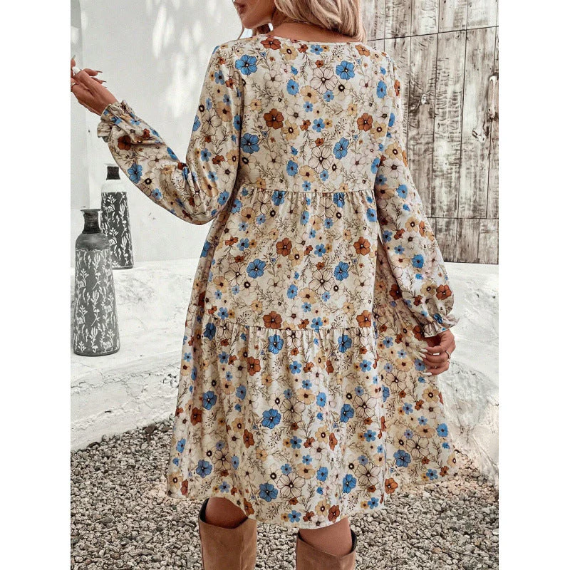 Nélida® | Women'S Floral Print Casual Dress With Ruffle Details - Image 4