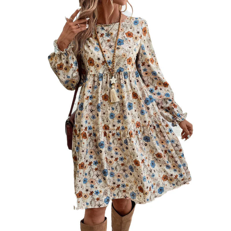 Nélida® | Women'S Floral Print Casual Dress With Ruffle Details - Image 5