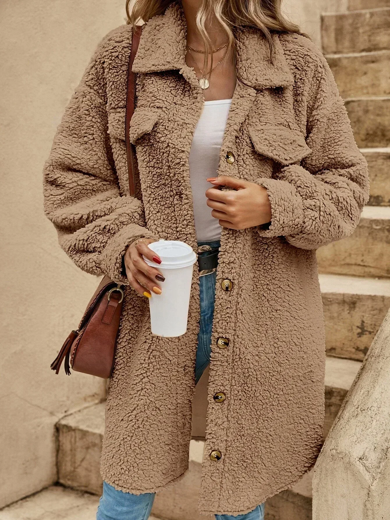 Nerea | Loose Casual Cardigan Bread Coat - Image 6