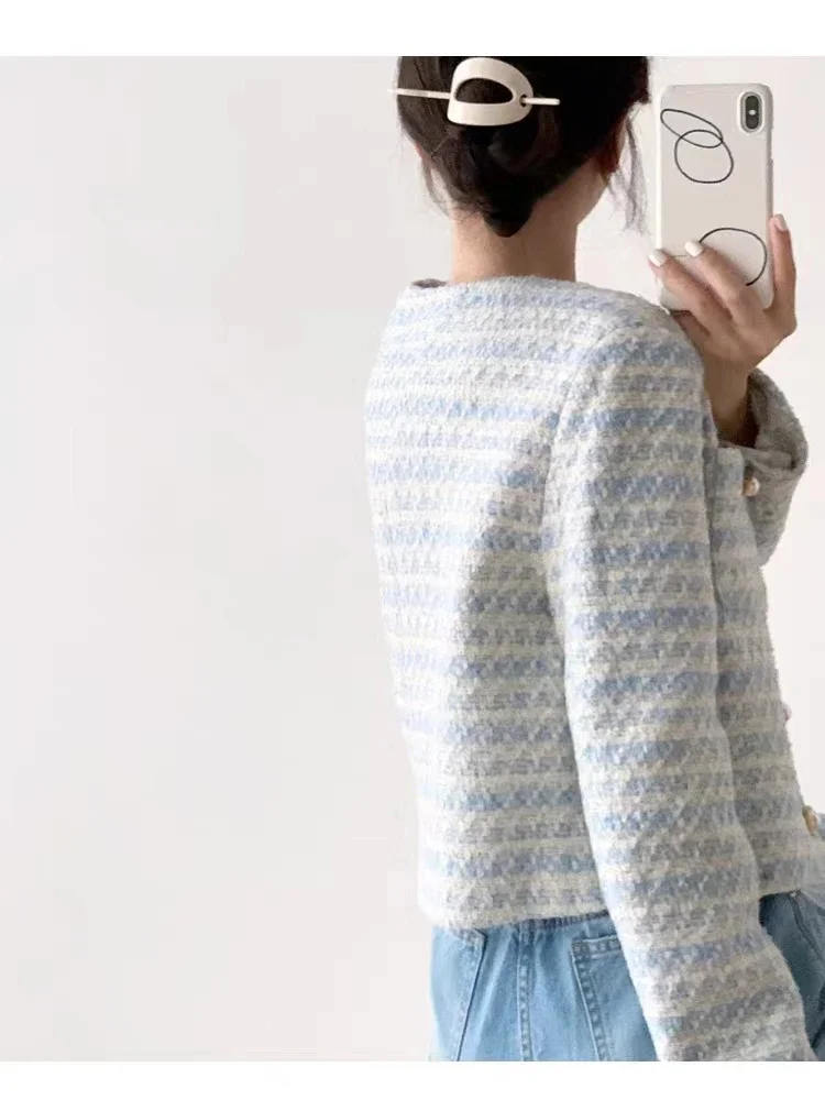 Nicol | Casual tweed short coat for women - Image 4