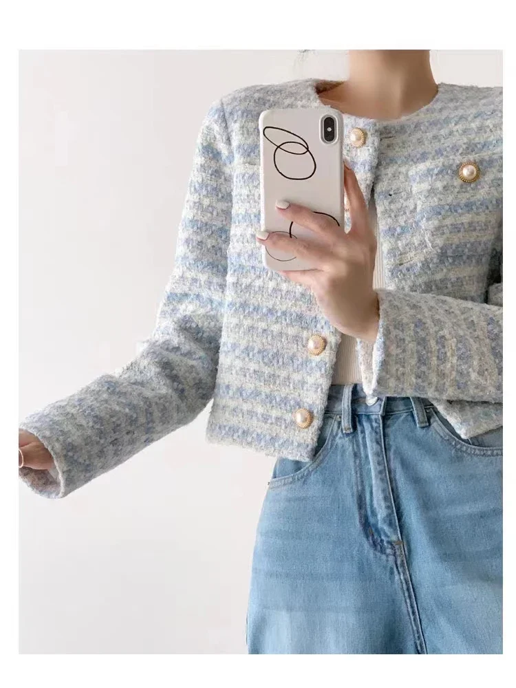 Nicol | Casual tweed short coat for women - Image 5
