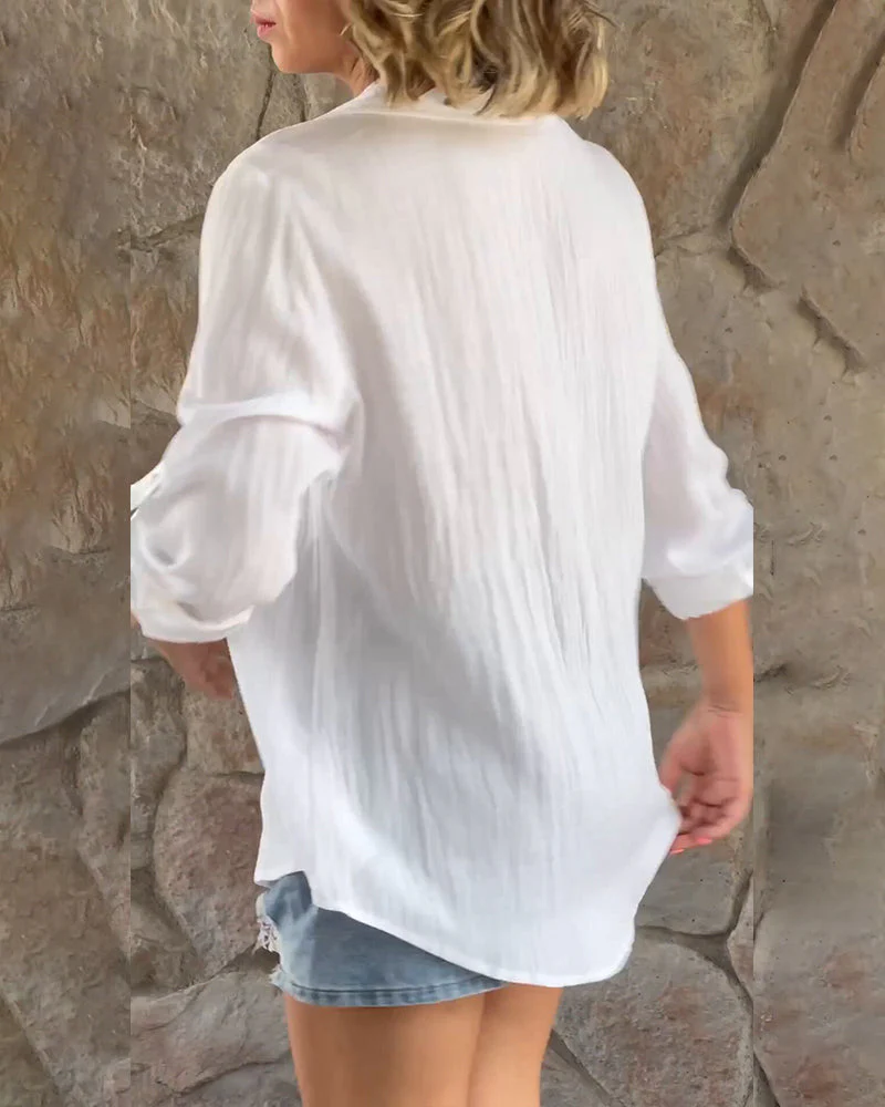 Nicole® | Simple Blouse With A V-Neck - Image 2