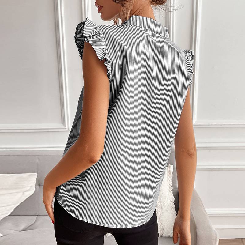 Nika® | Elegant Striped Designer Blouse Made Of Cotton - Image 8