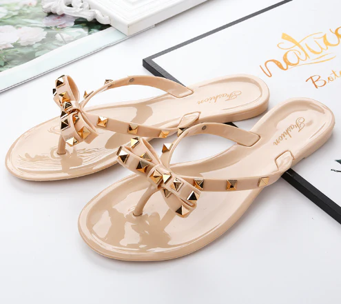 Nikki® | Studded Bow-Knot Flip-Flops Sandals - Image 4