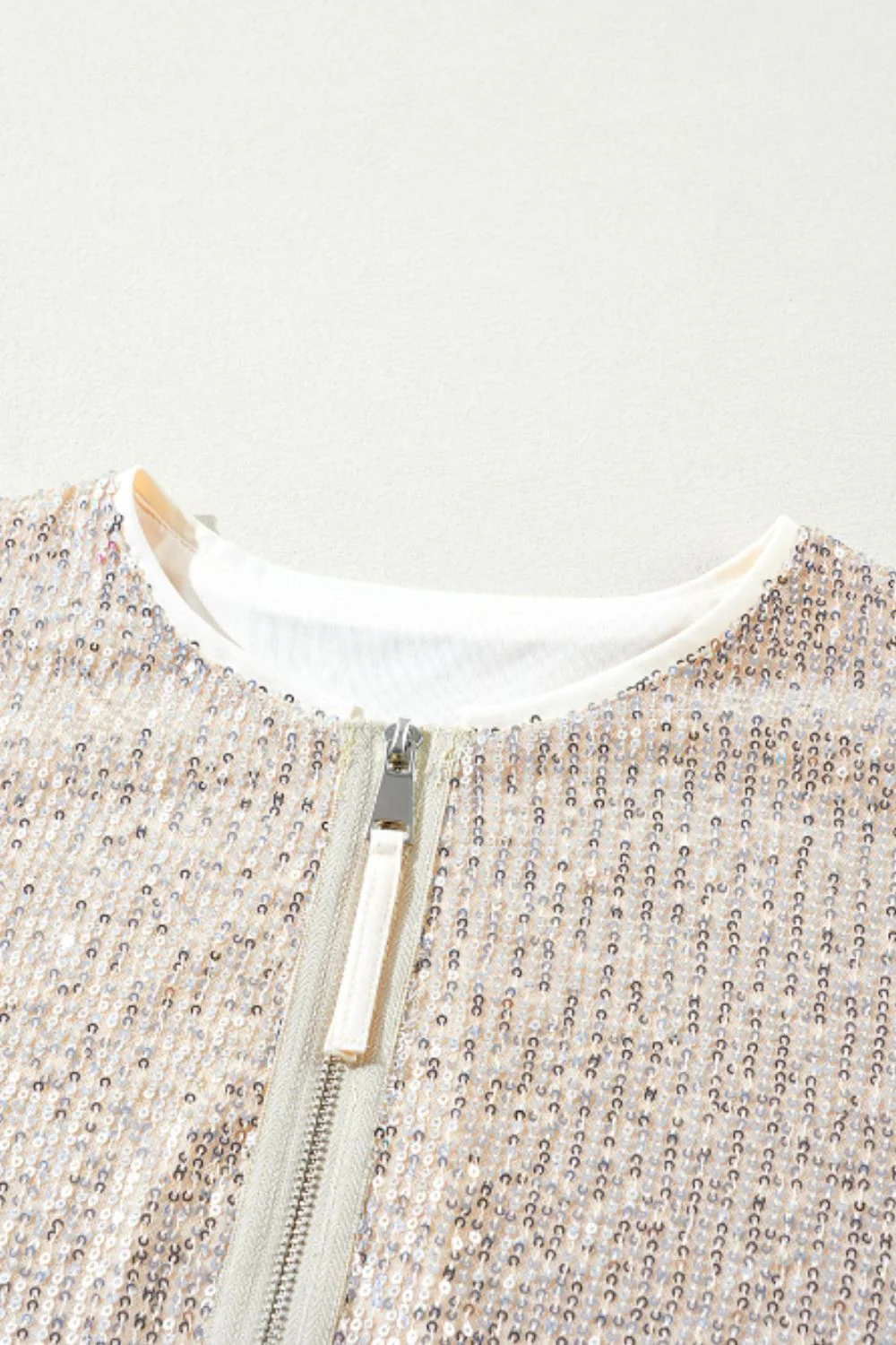 Nina | Long sleeve jacket with sequins and zip - Image 8
