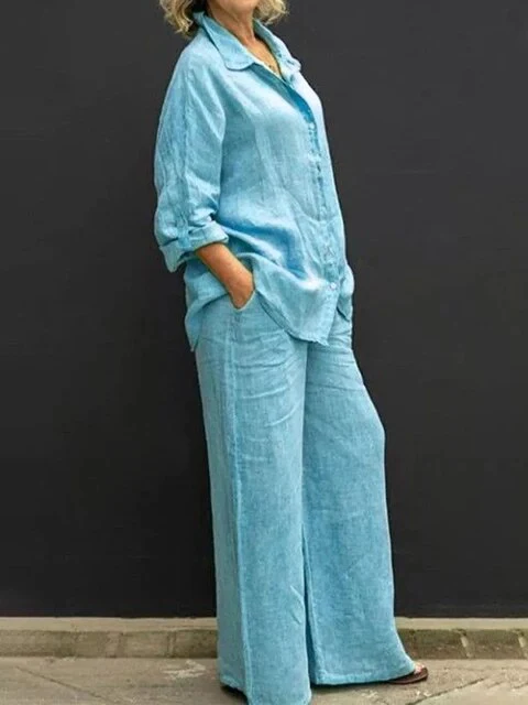 Noelia® | Casual Linen Blouse And Pants Set - Image 6