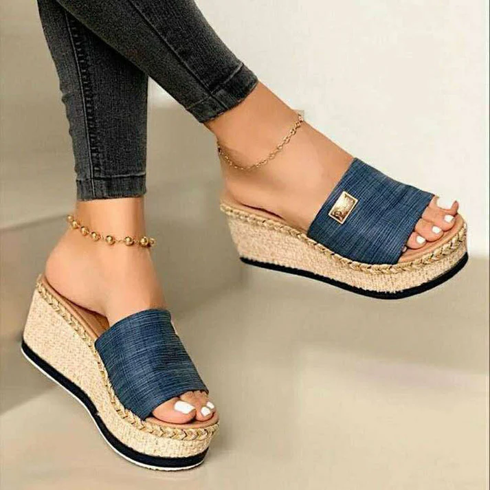 Nora® | Braune Sandal Wedges - Image 3