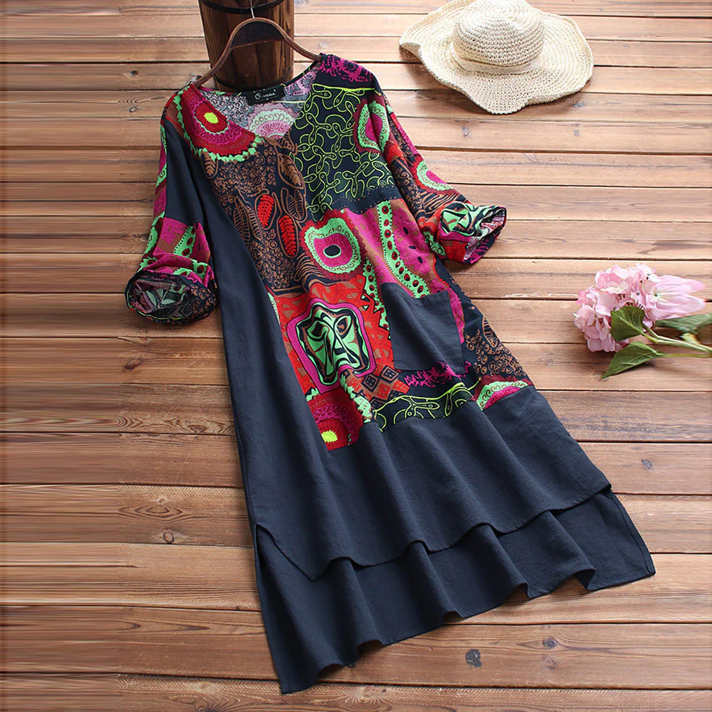Nora® | Elegant Dress With Mandala Print - Image 3