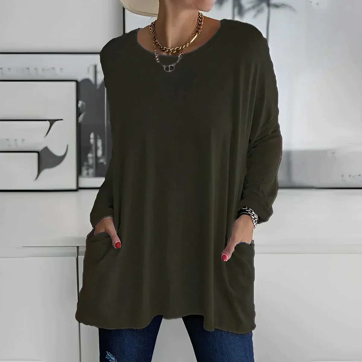 Nora® | Long Sleeve T-Shirt With Pockets - Image 10