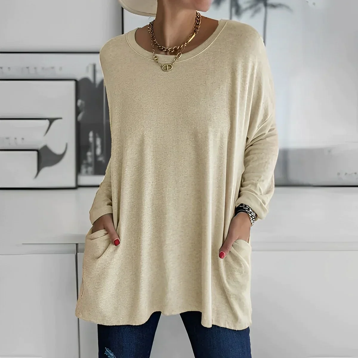 Nora® | Long Sleeve T-Shirt With Pockets - Image 5