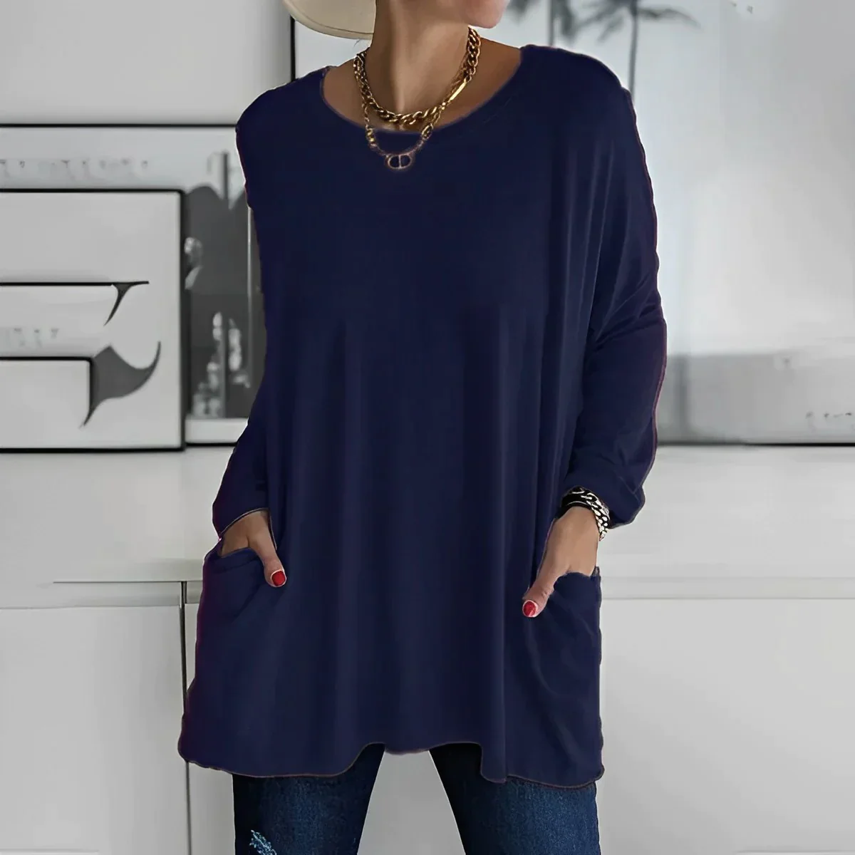 Nora® | Long Sleeve T-Shirt With Pockets - Image 7