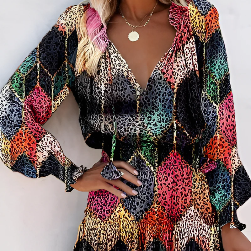 Nora® | Mini Dress Floral Chiffon - Image 2