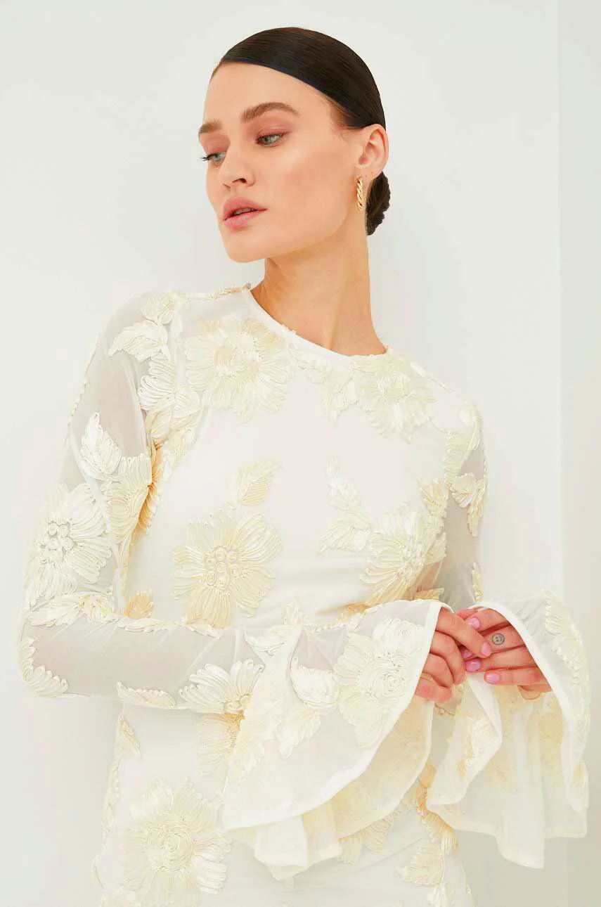 Norma® | Backless Embroidered Mesh Mini Dress
