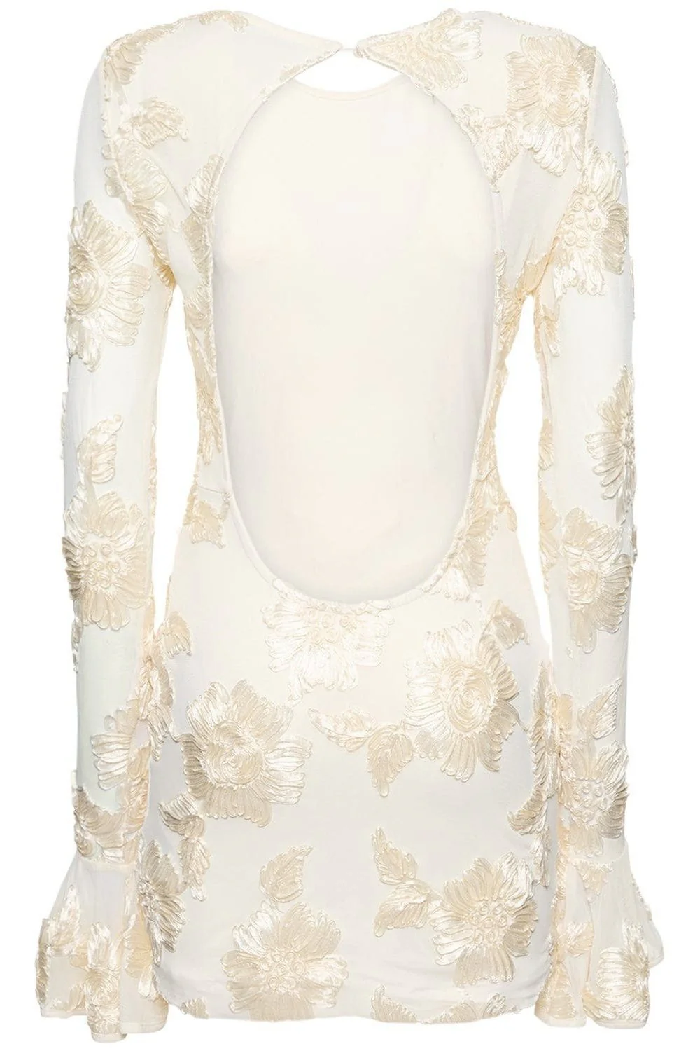 Norma® | Backless Embroidered Mesh Mini Dress - Image 5