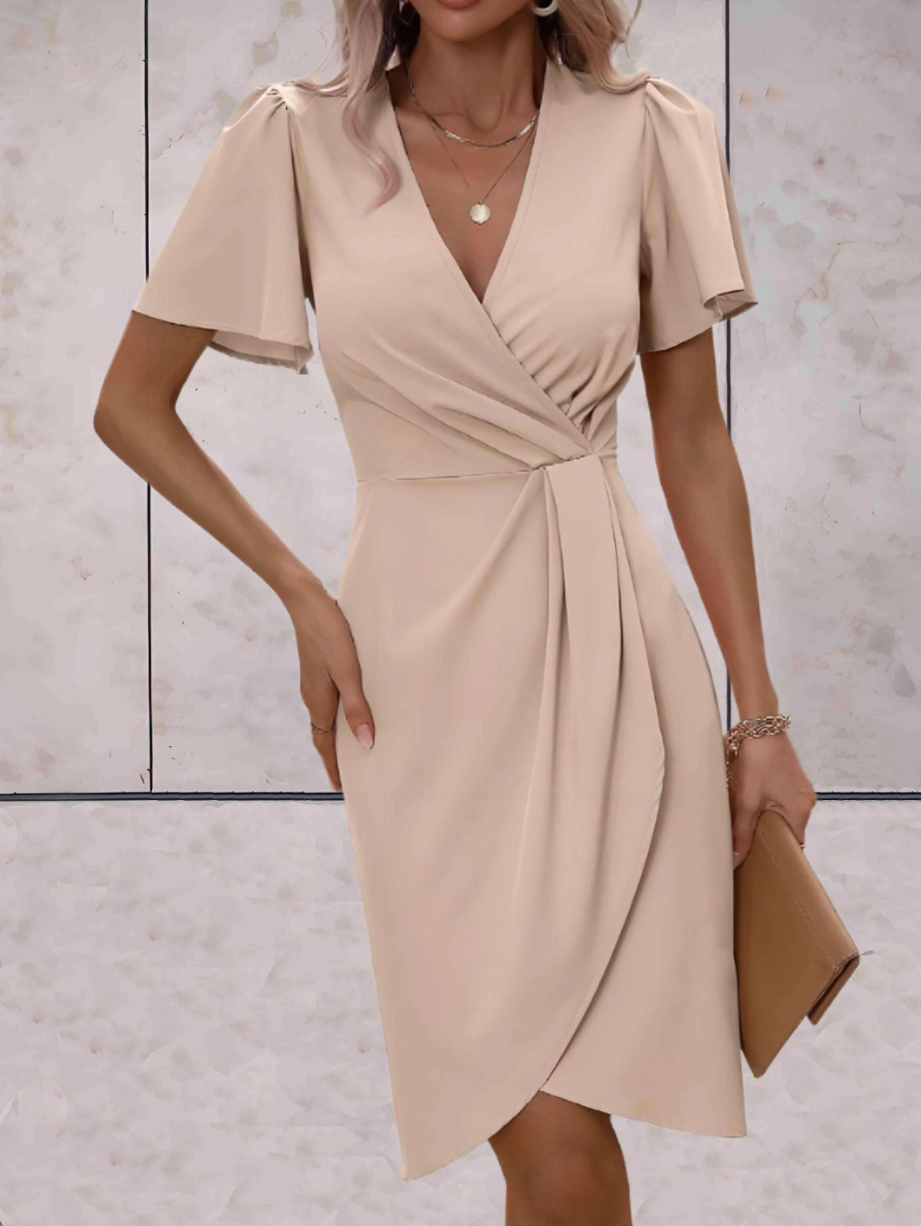 Norma® | Classic V-Neck Wrap Dress - Image 10