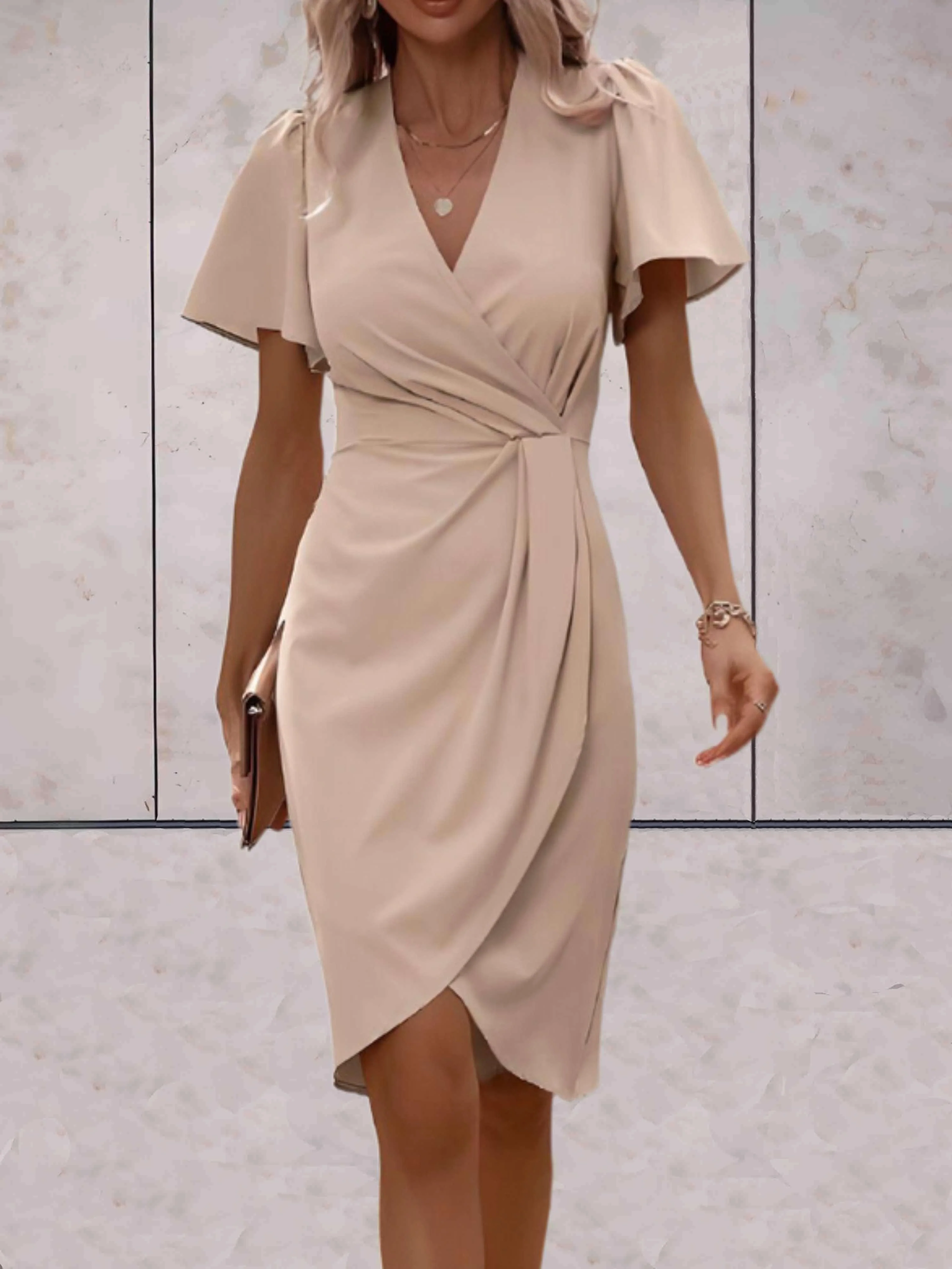 Norma® | Classic V-Neck Wrap Dress - Image 16
