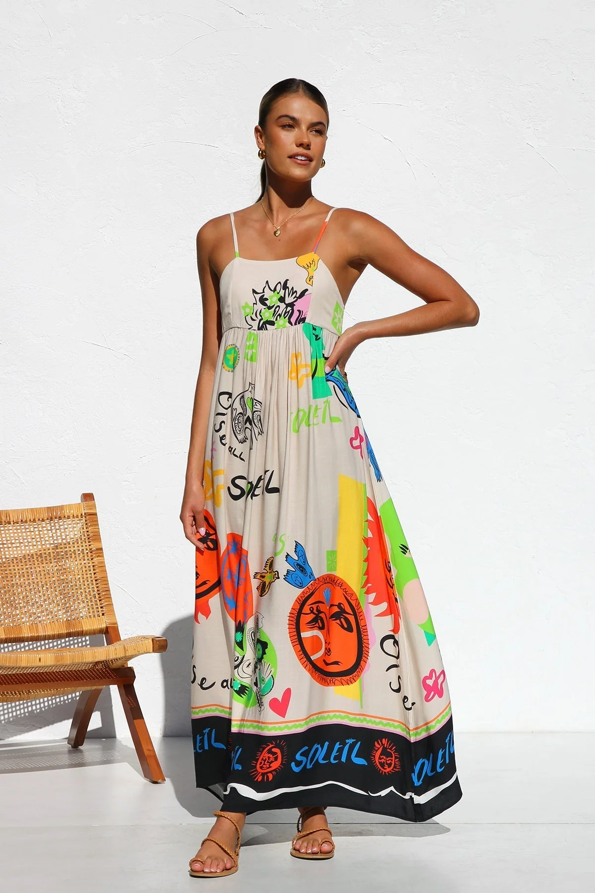 Nuria® | Dress Orange Multi - Image 3