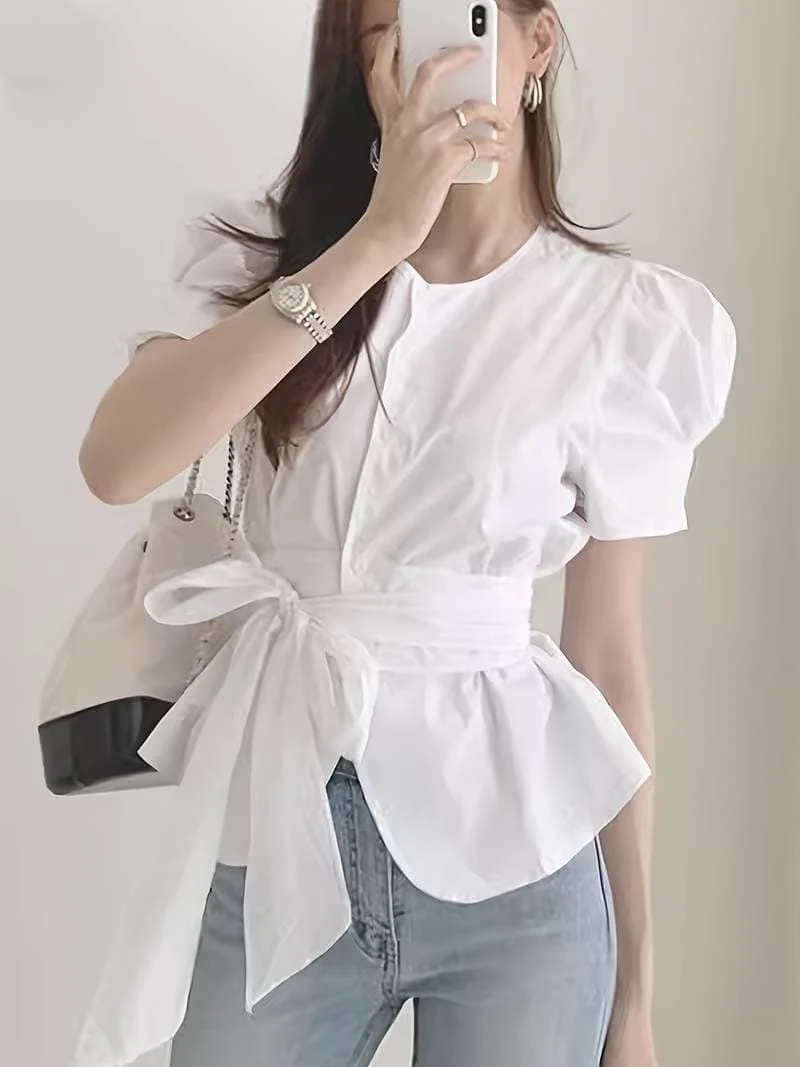 Nyree® | Chic Blouse With Puff Sleeves - Image 4