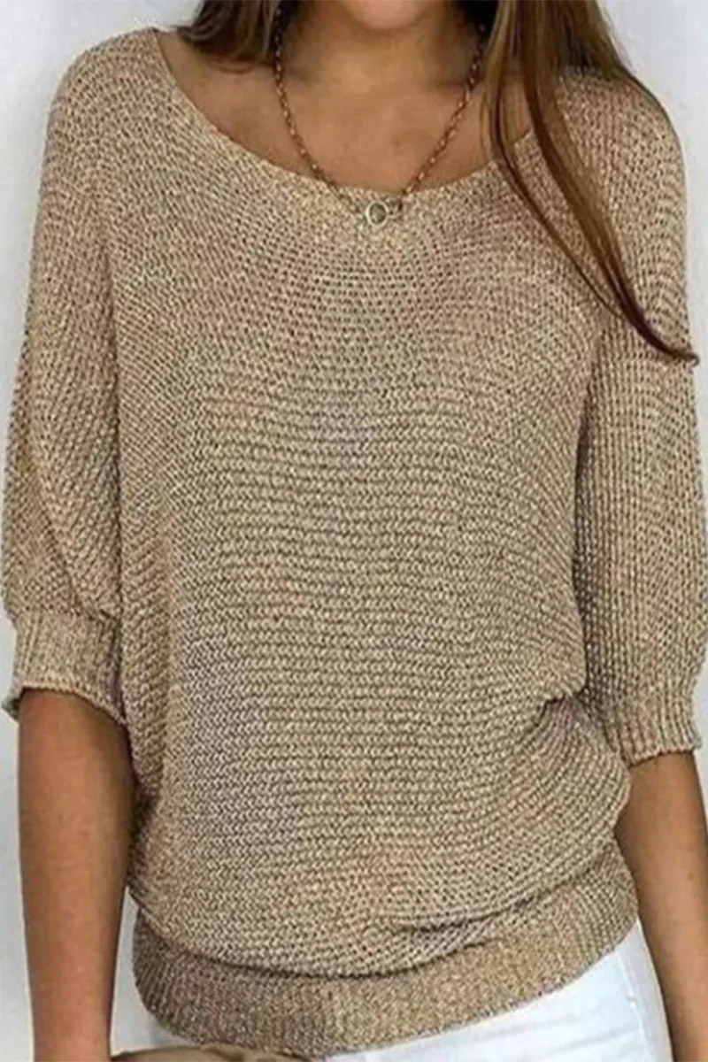 Octavia | Casual plain plain O-neck tops - Image 3