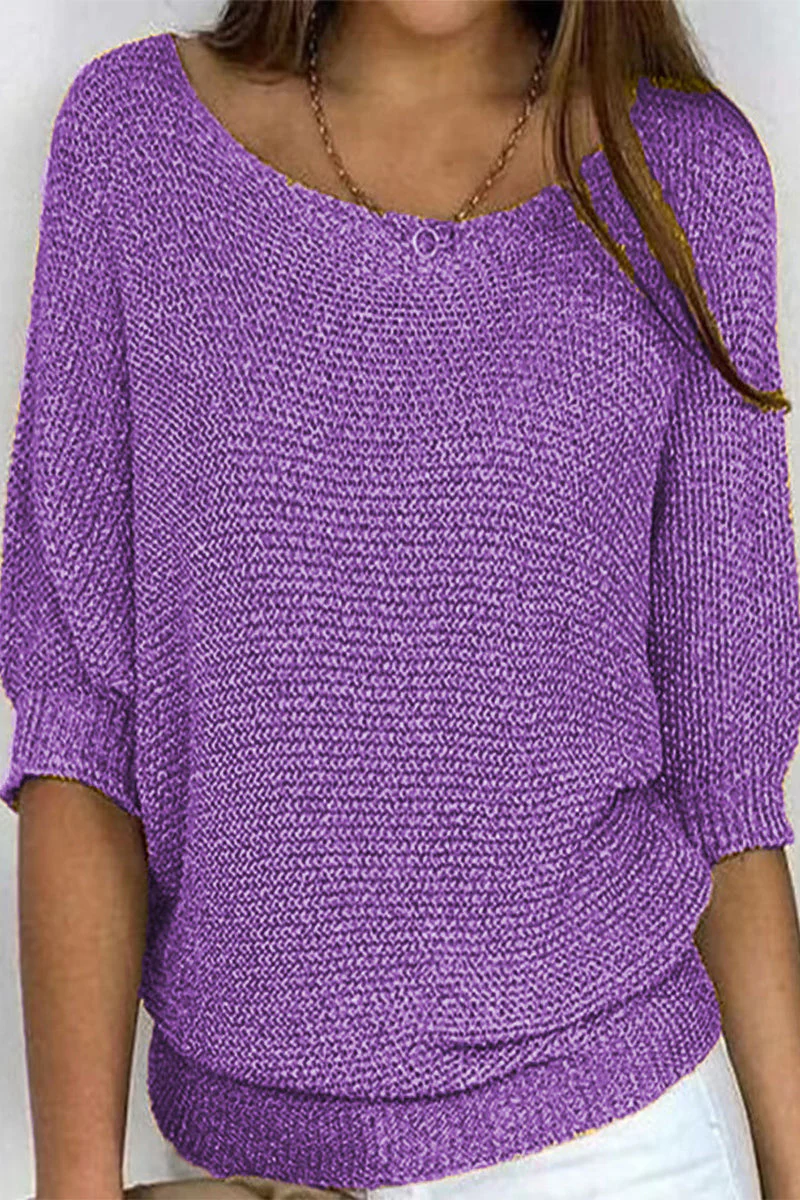 Octavia | Casual plain plain O-neck tops - Image 4