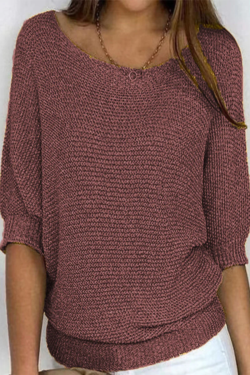Octavia | Casual plain plain O-neck tops - Image 9