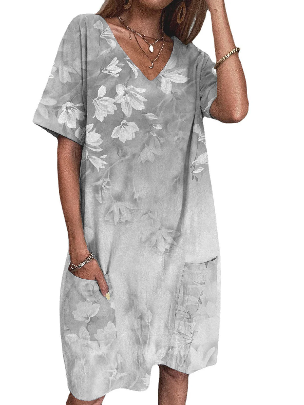Octavia® | Women'S Floral Print V-Neck Summer Dress - Image 3