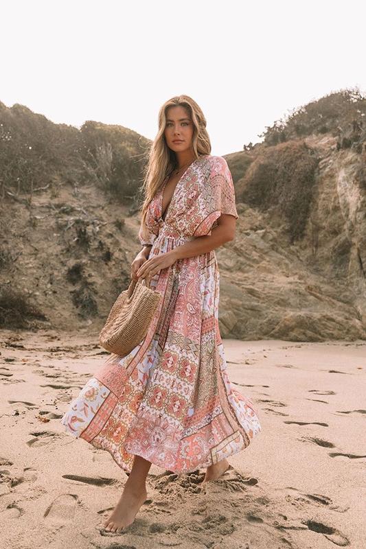Odalis® | Printed V-Neck Cover-Up