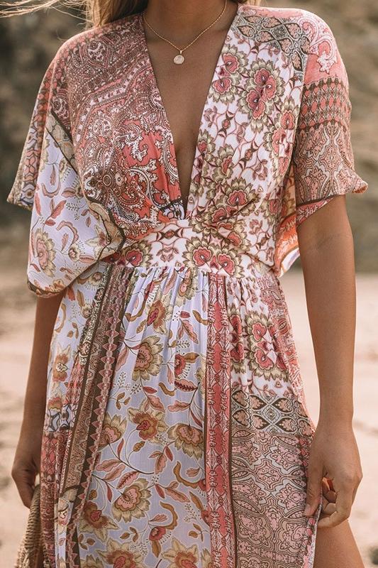 Odalis® | Printed V-Neck Cover-Up - Image 4