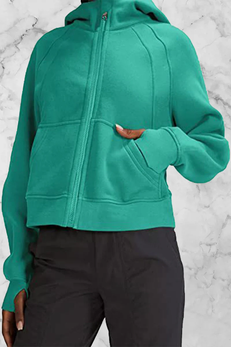 Odalis | Street Solid Solid Color Tops with Hood and Collar - Image 7