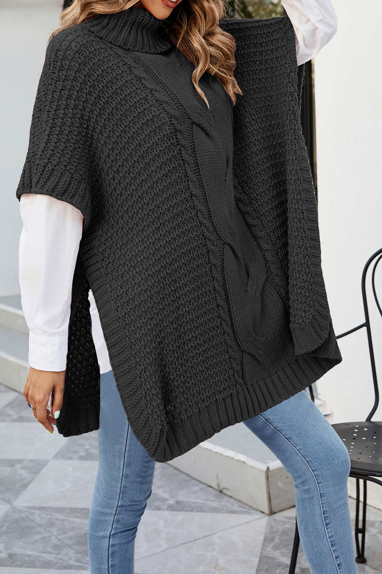 Odette | Cable knit turtleneck sweater - Image 10