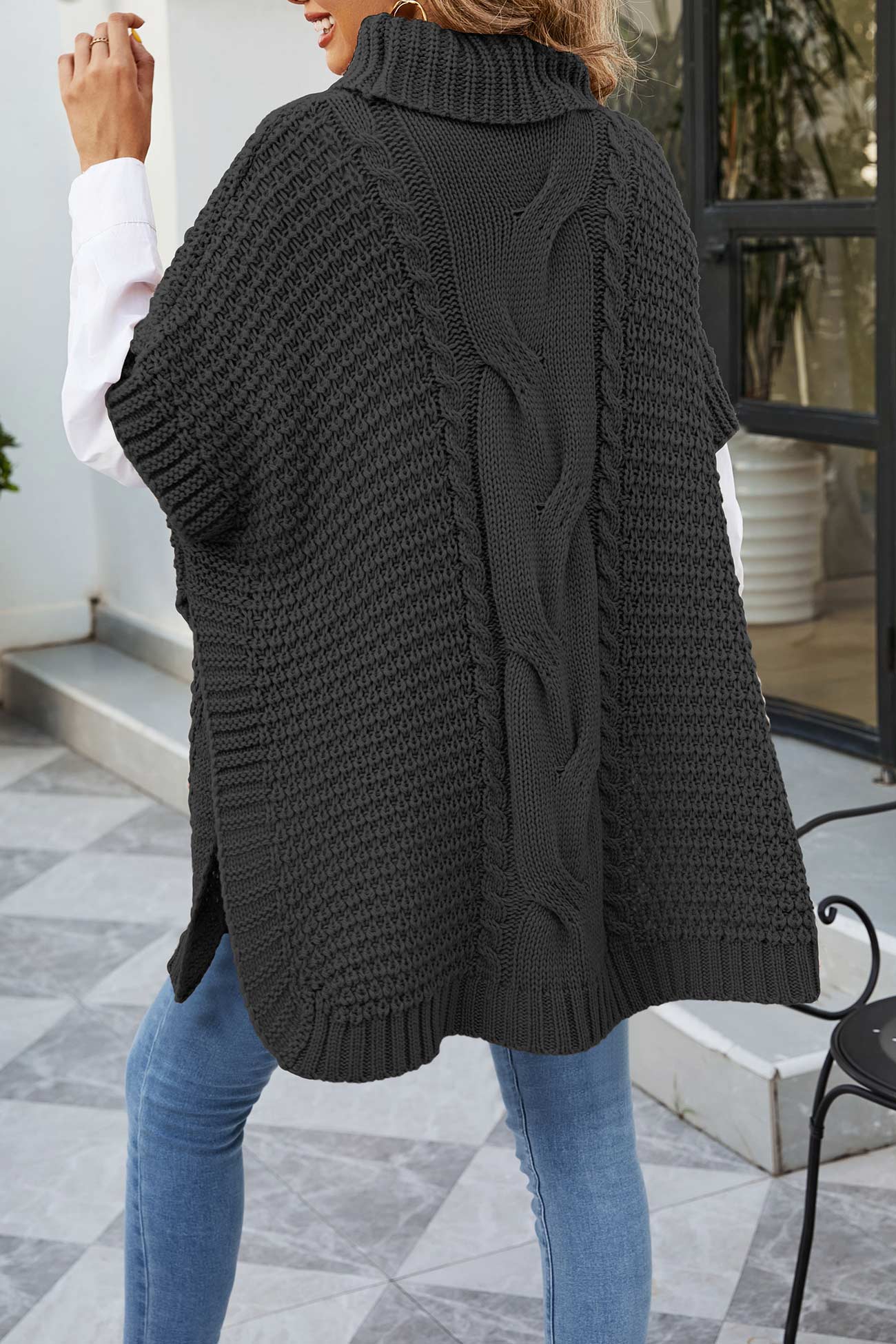 Odette | Cable knit turtleneck sweater - Image 11