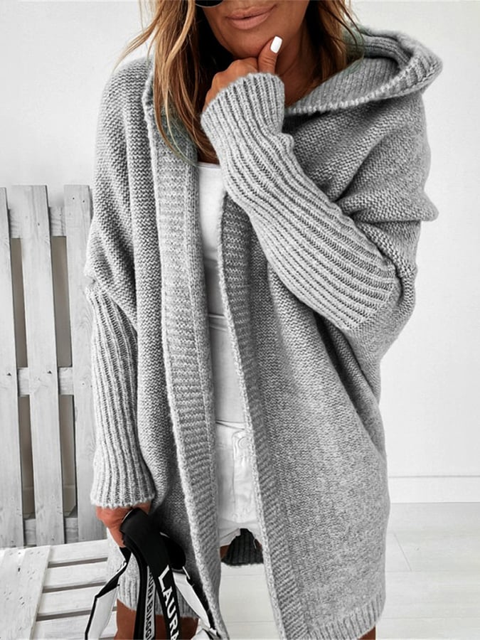 Ofelia® | Mid-length hooded coat with plain seams - Image 2