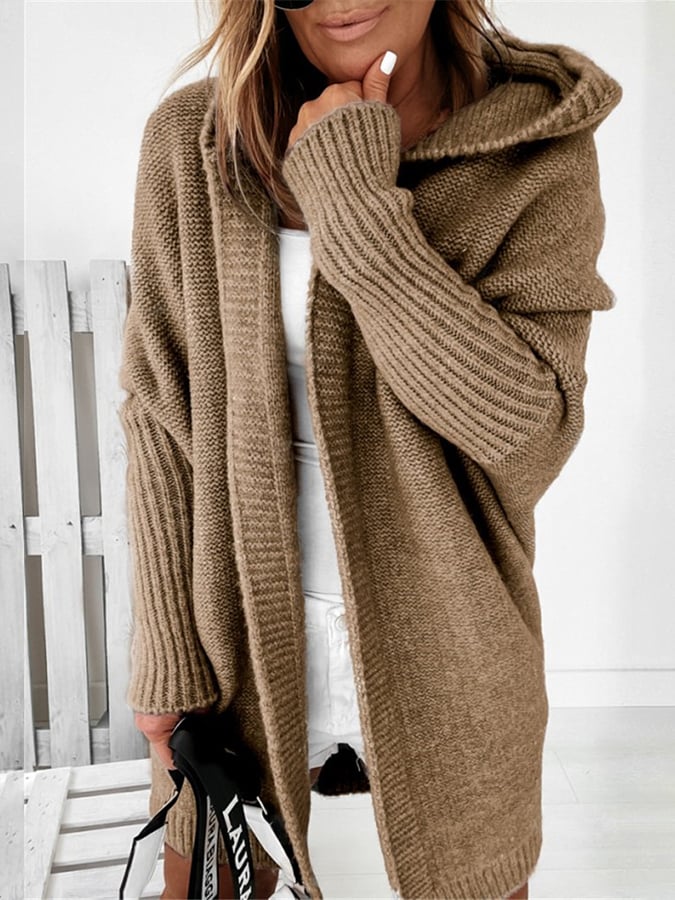 Ofelia® | Mid-length hooded coat with plain seams - Image 6