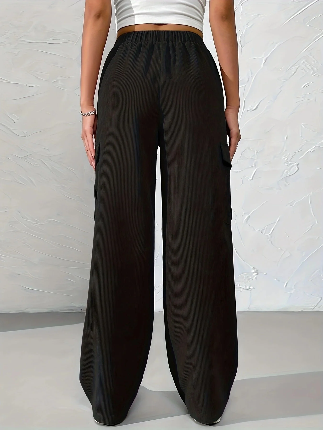 Olga® | Autumn And Winter New Elastic Waist Cargo Pants Corduroy - Image 4