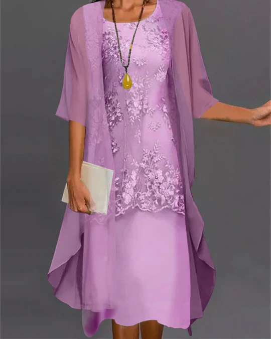 Olga® | Elegant Two-Piece Chiffon Dress - Image 3