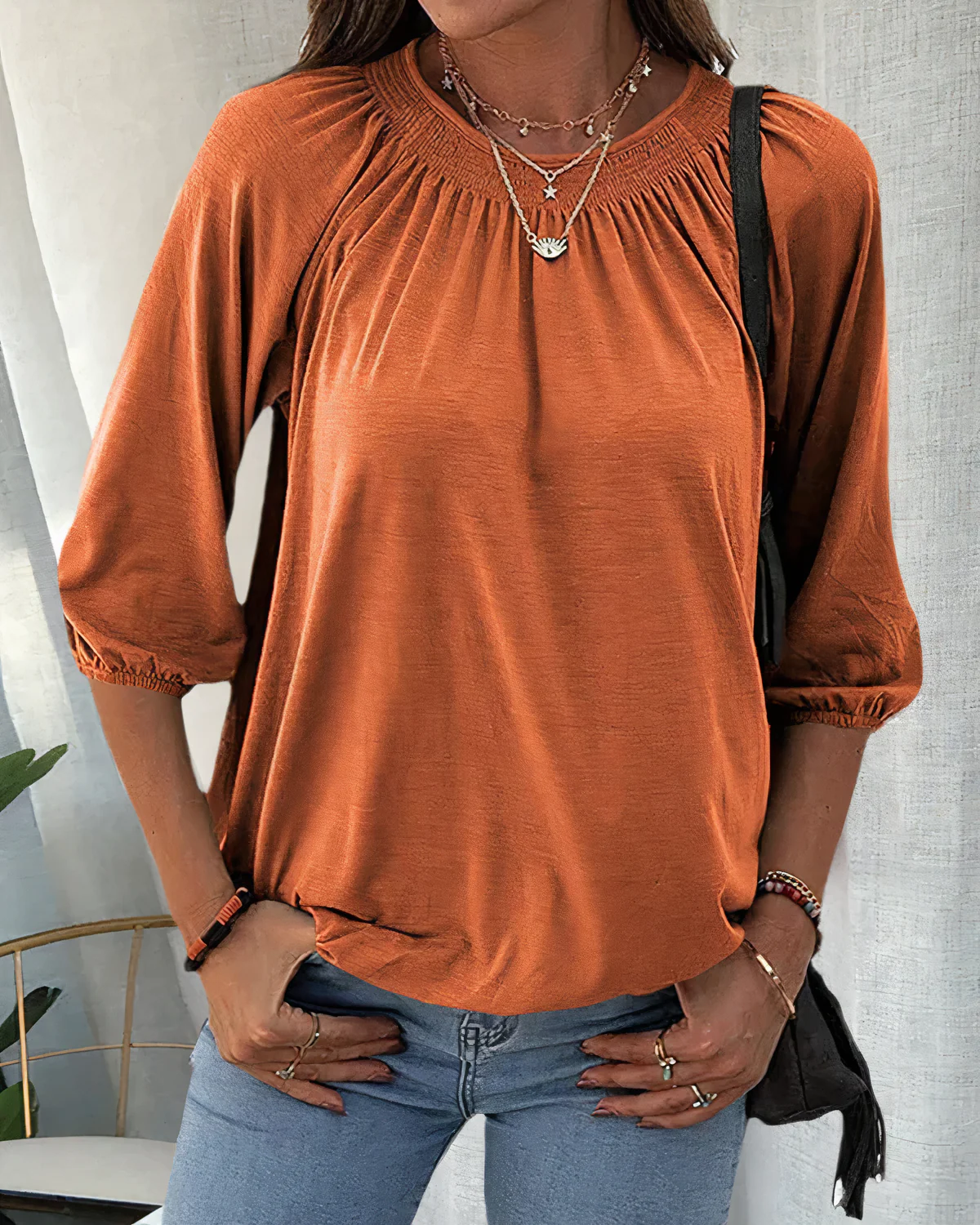 Olga® | Stylish 3/4 Sleeve Blouse