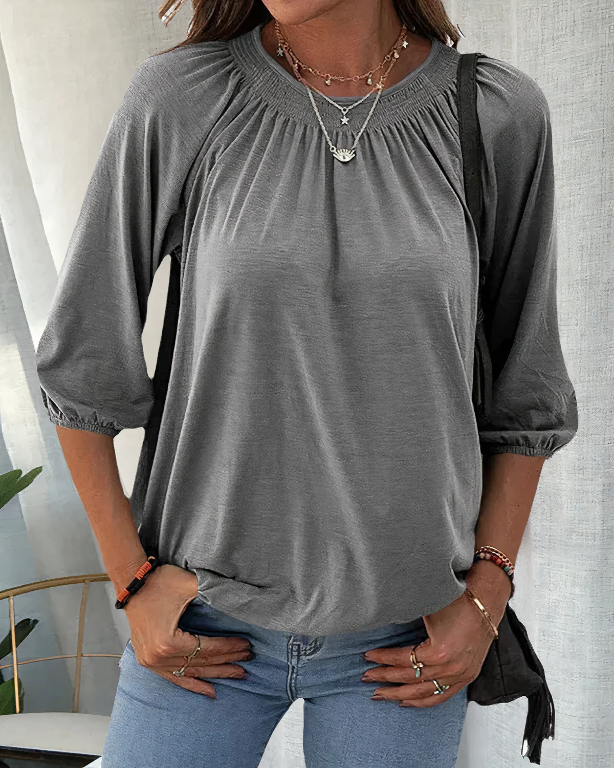 Olga® | Stylish 3/4 Sleeve Blouse - Image 4
