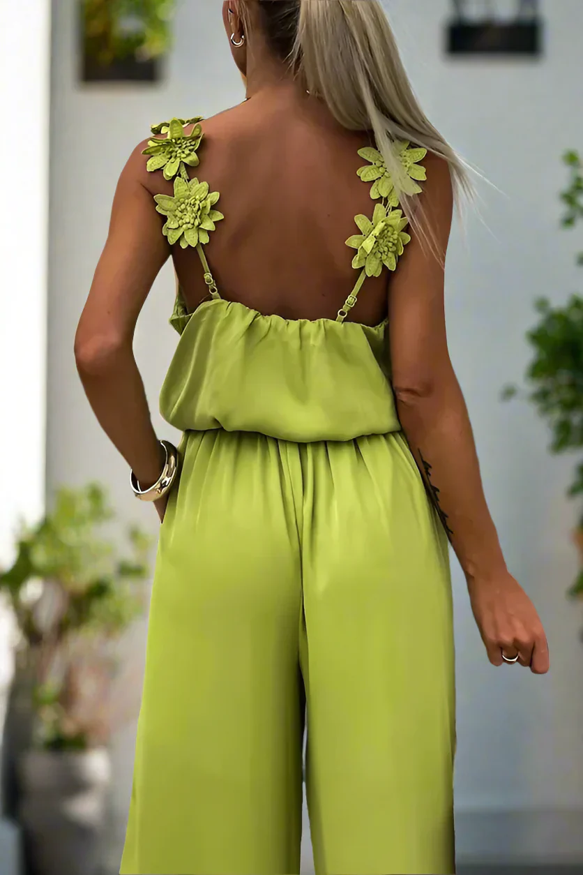 Olga® | Summer Vintage Sleeveless Wide Leg Women Jumpsuit - Image 4