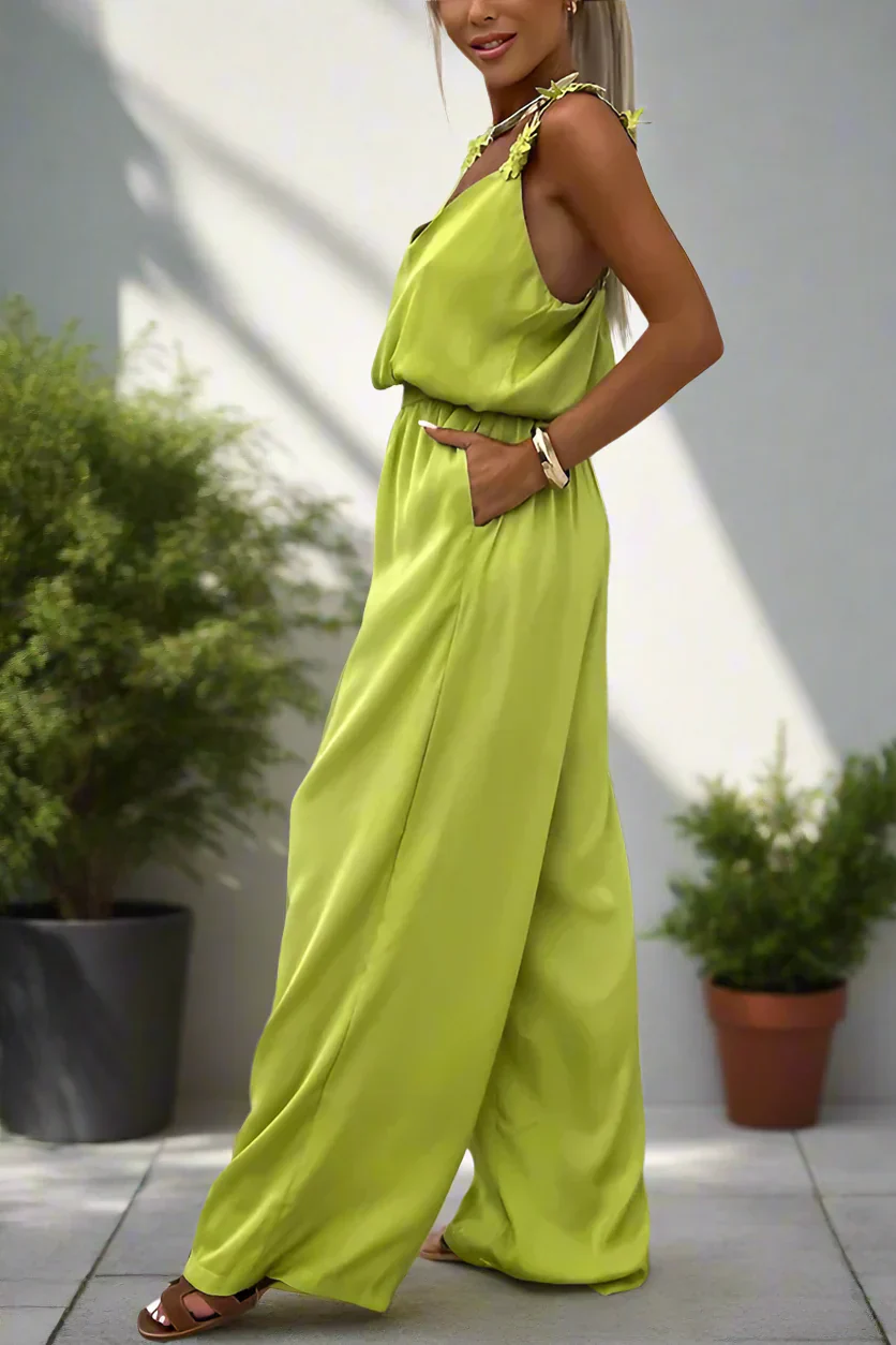 Olga® | Summer Vintage Sleeveless Wide Leg Women Jumpsuit - Image 5