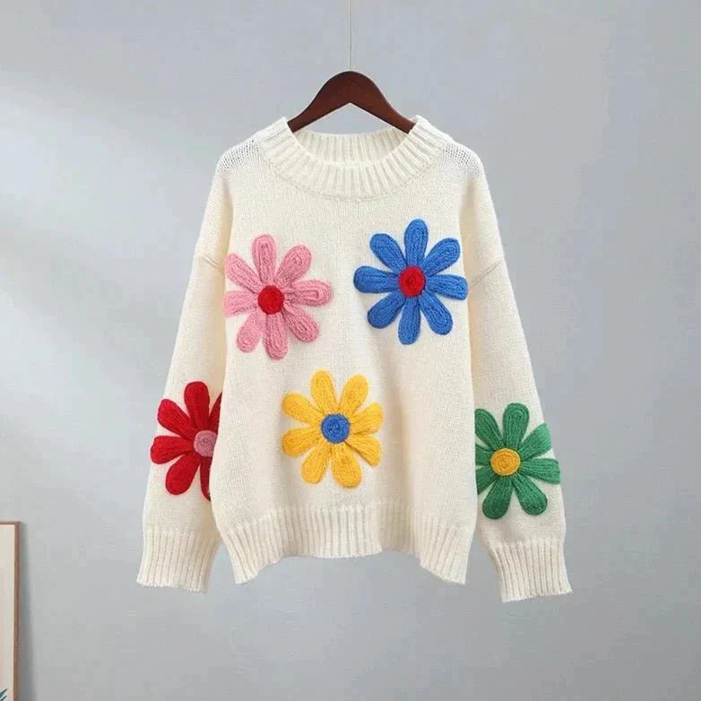 Olga® | Sweater with flowers - Image 4
