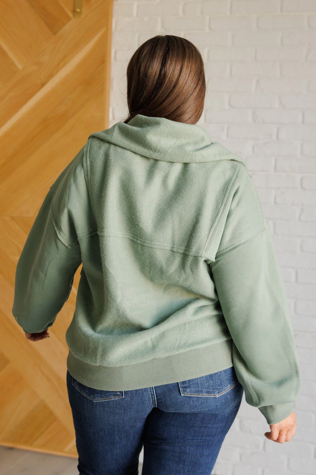 Olga | Winter is approaching. Fleece sweater with collar - Image 7