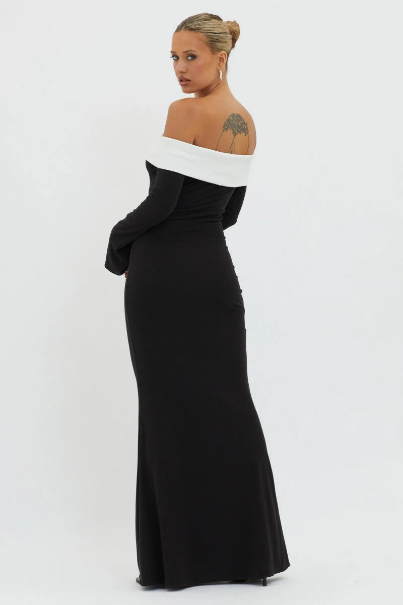 Olivia® | Off-The-Shoulder Maxi Knit Dress - Image 4