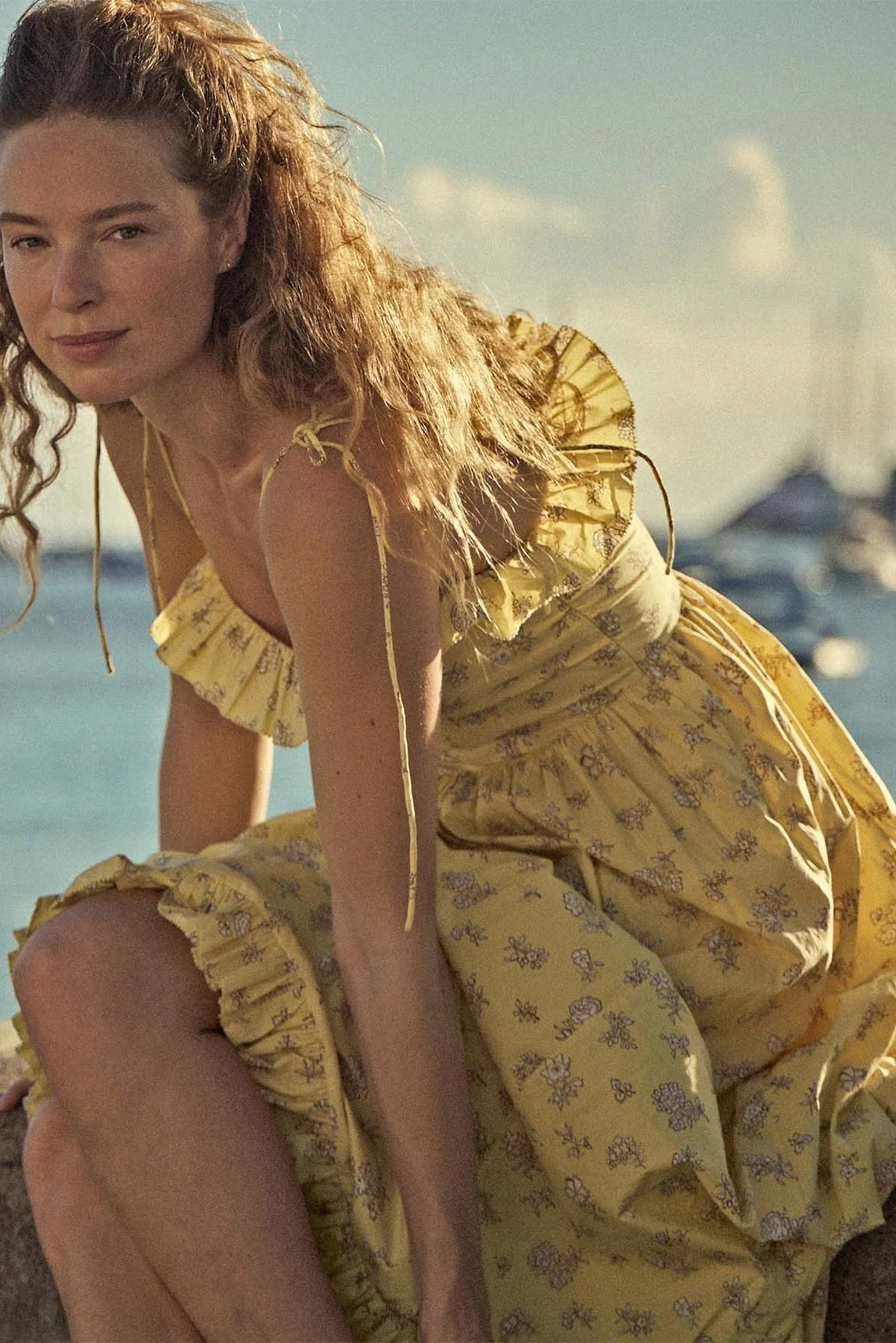 Oriana® | Printed Midi Slip With Ruffle Trim - Image 2