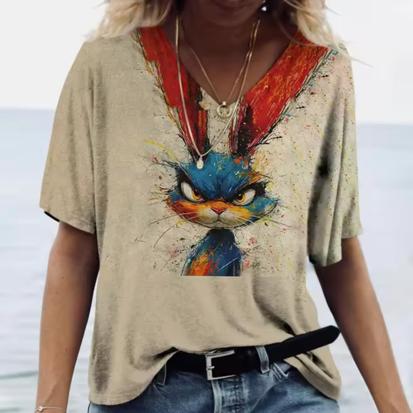 Ornella® | Colorful T-Shirts With Bunny Print - Image 6