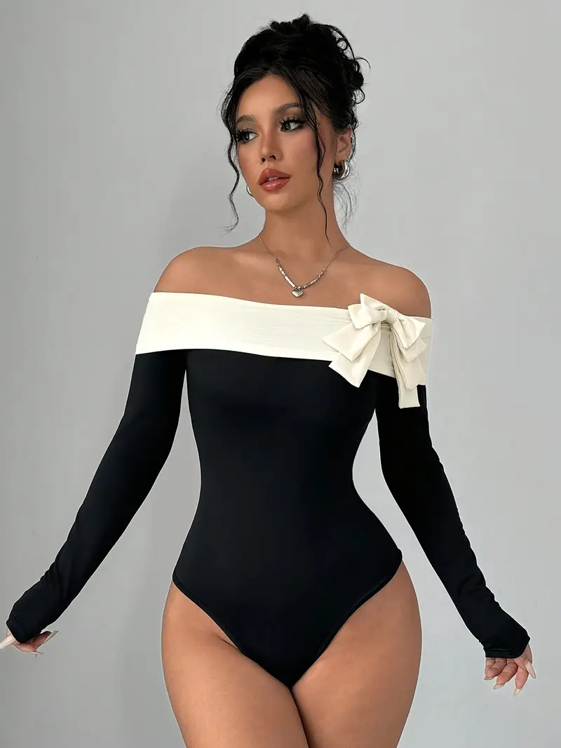 Ortensia® | Elegant Off-The-Shoulder Bodysuit - Image 4