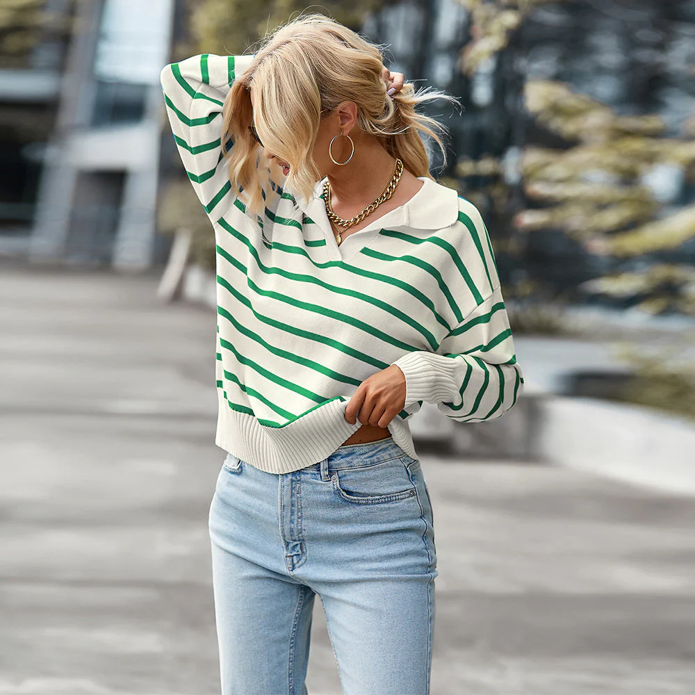 Otilia | Classic striped knit sweater - Image 3