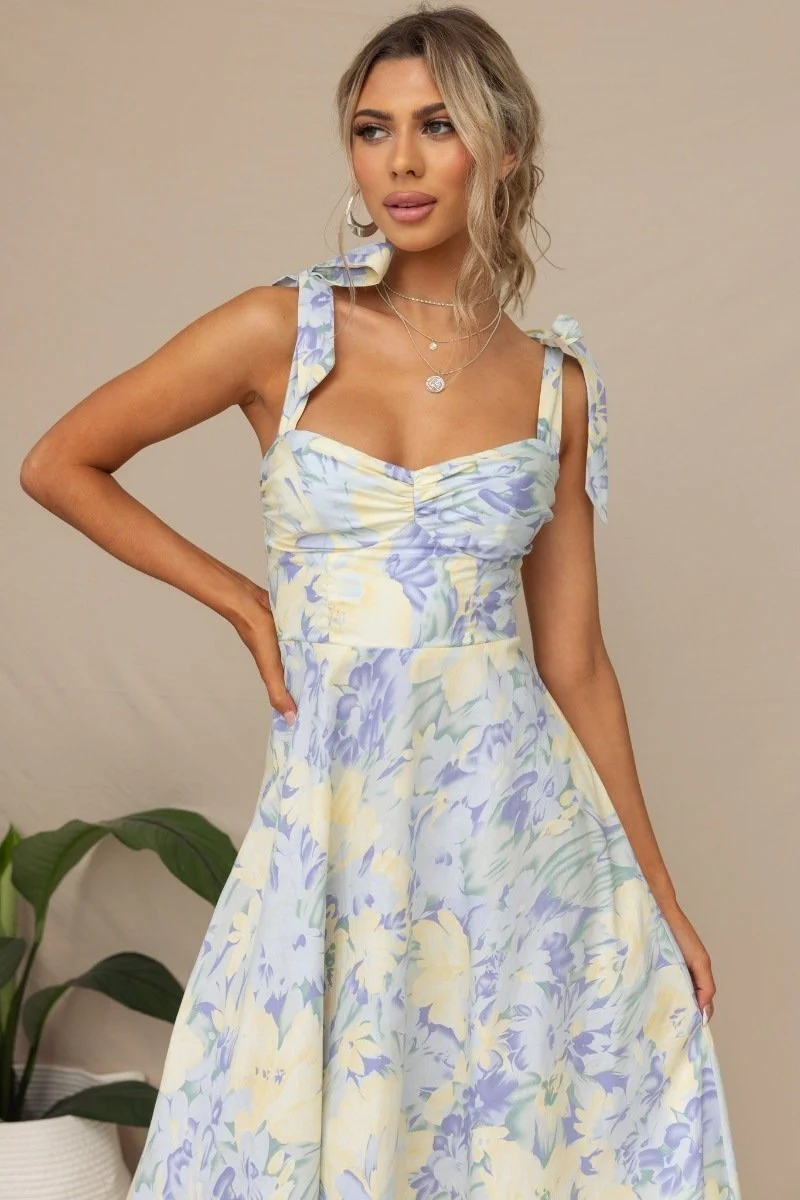 Otilia® | Printed Midi Dress With Straps