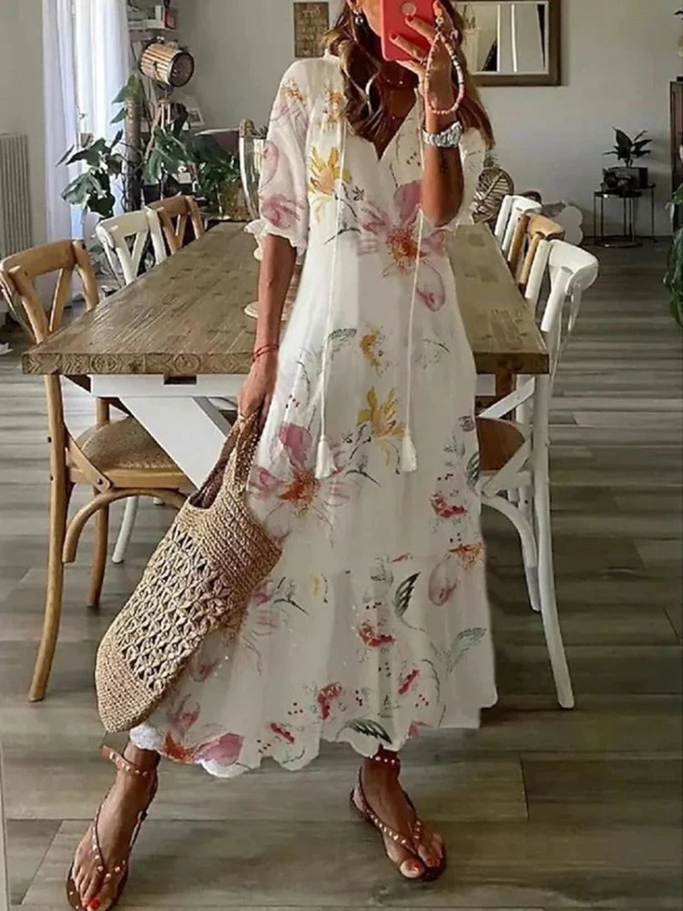 Pamela® | Floral Velvet Maxi Dress - Image 7