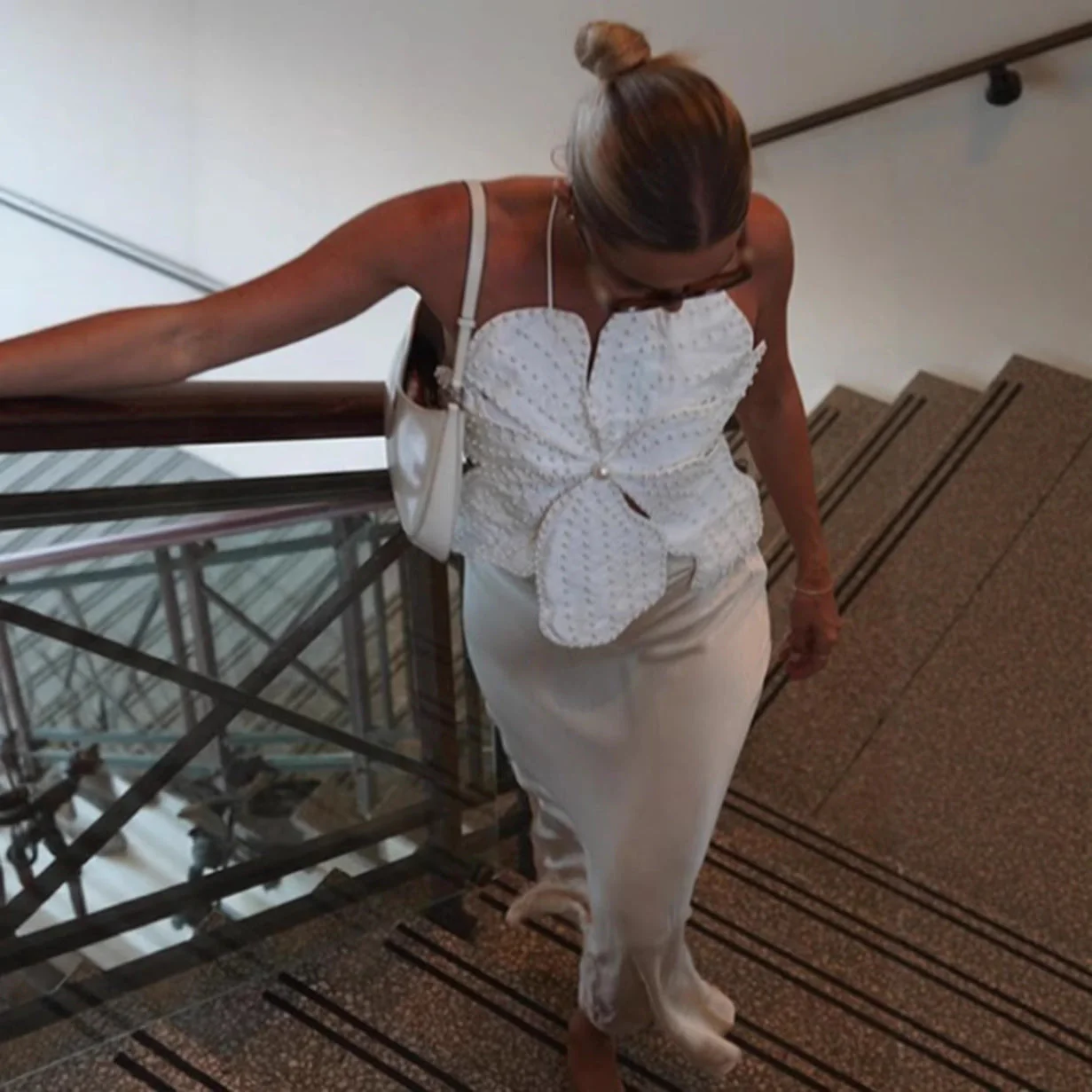 Paola® | Women'S Evening Top With Floral Detail And Pearl Embellishment - Image 3