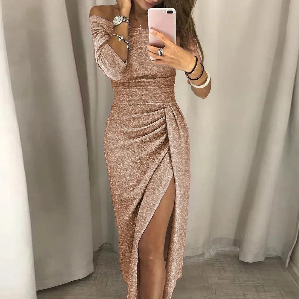 Paola® | Women's high-waisted off-the-shoulder party dress - Image 4
